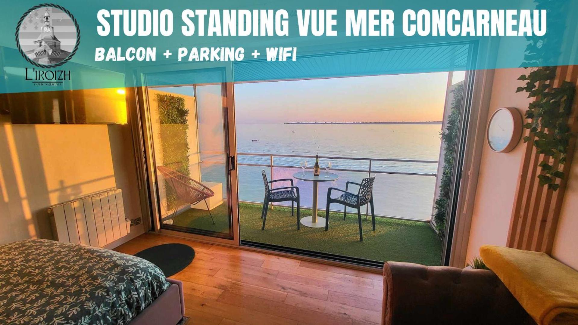 - L'Iroizh - Concarneau - Vue Mer Panoramique - Studio Standing Plage Des Sables Blancs - Parking - Panoramic Sea View - Near Thalassotherapy - Wifi - Экстерьер фото